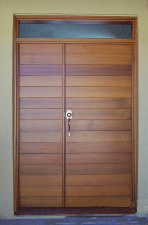 Horizonal Board Entrance Door and Sidelight