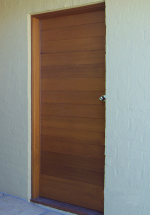 Horizontal Plank Side Entrance Door