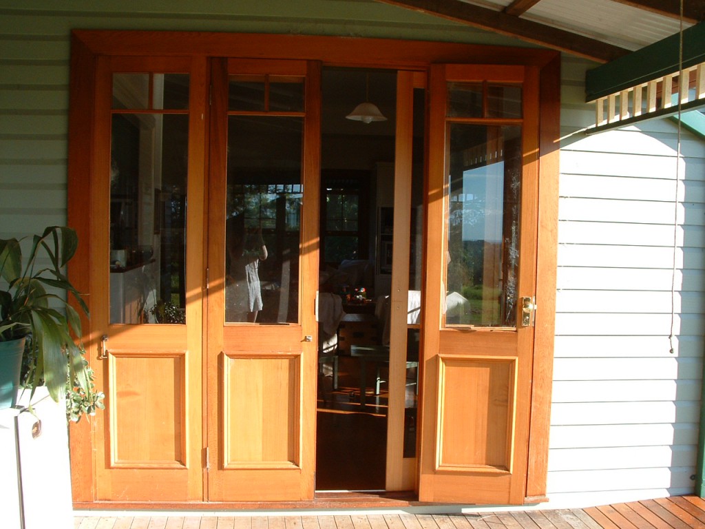 French Doors with a flat panel