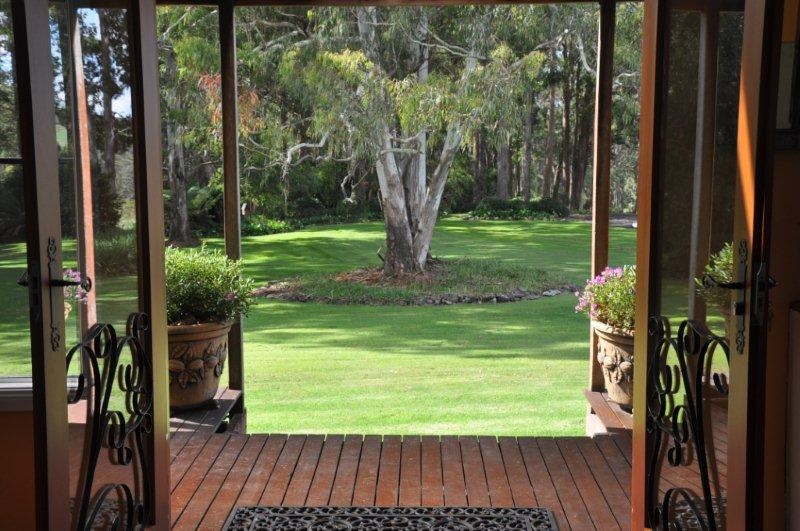 French Doors opening onto a lush garden