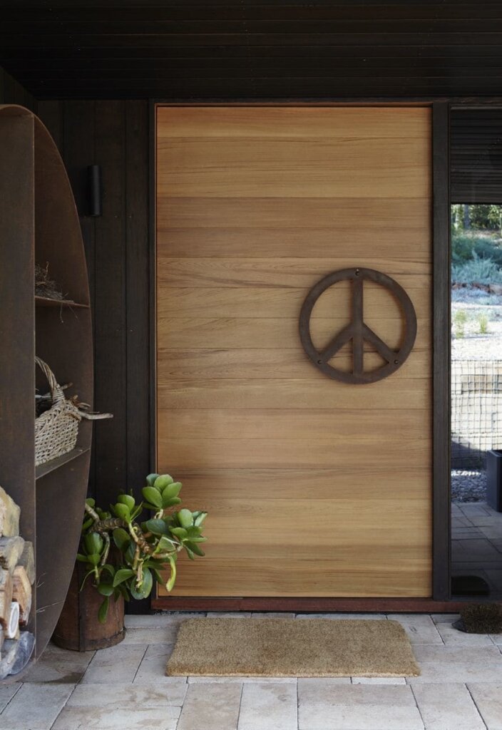 sustainable home timber entrance door