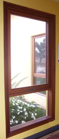 awning window over fixed glass